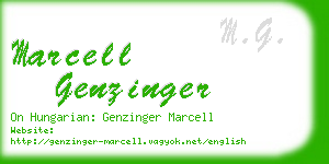 marcell genzinger business card